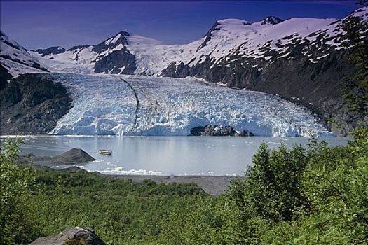 波蒂奇,冰河,阿拉斯加,夏天