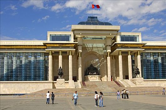 国会大厦,政府,房子,乌兰巴托,蒙古