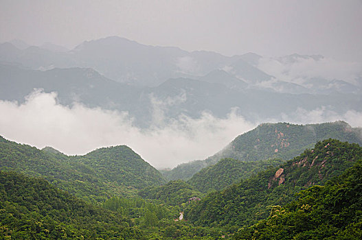 雾气弥漫的山峰