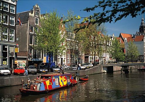 阿姆斯特丹,运河,码头
