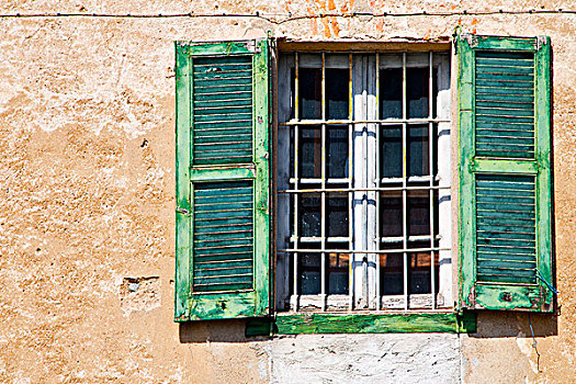 意大利,抽象,窗户,绿色,木头,百叶窗,白色