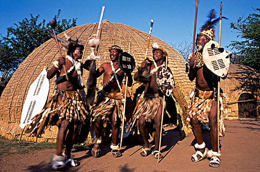 祖鲁族,勇士,跳舞,省,南非