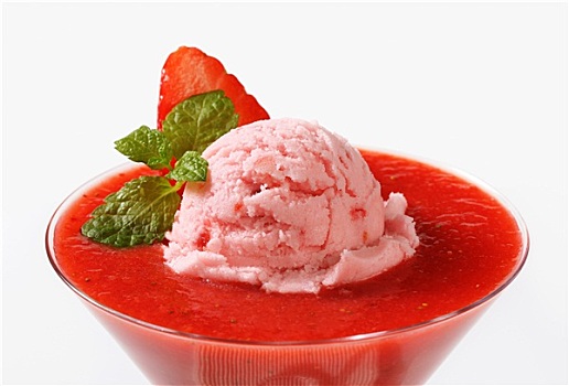 冰淇淋,草莓味食品
