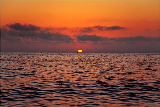 地中海,日出,日落,太阳