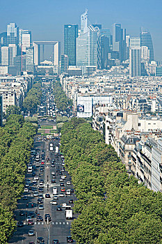 法国,巴黎,地区,区域,地点,道路,大,背景,建筑,拉德芳斯