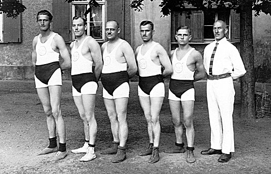 五个,男人,奇怪,运动,短裤,20世纪20年代,精准,地点,未知,德国,欧洲