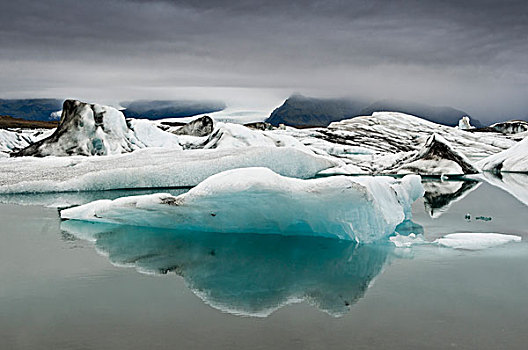 冰河,湖,冰岛,欧洲
