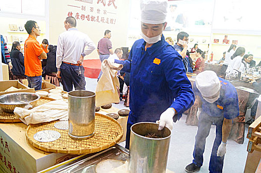 深圳茶博会,石磨制茶工艺展示