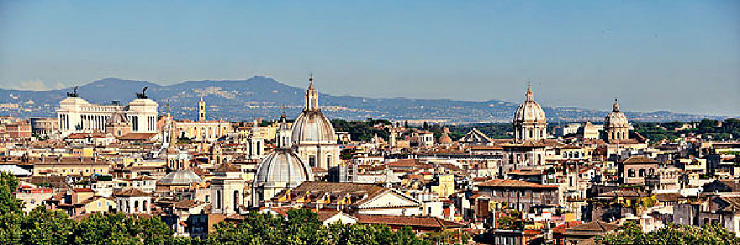 罗马,屋顶,风景,古代建筑,意大利,全景