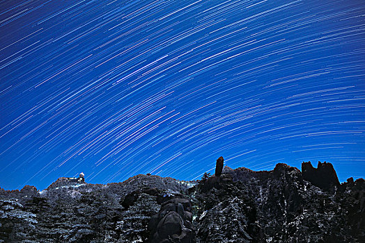 黄山飞来石星轨