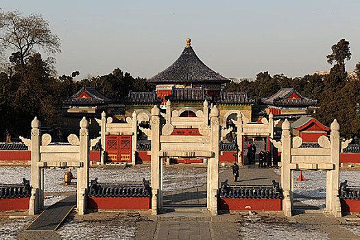 北京天坛公园牌楼