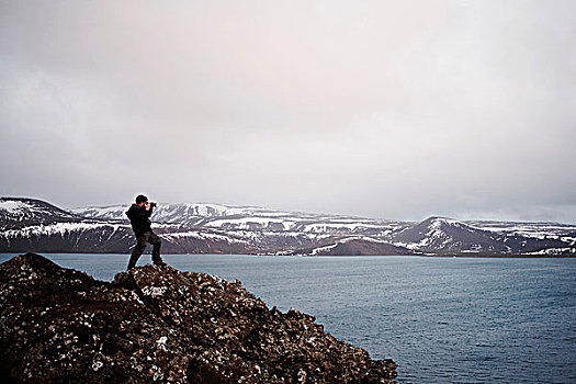男人,摄影,风景,冰岛