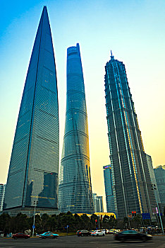上海,中国,十月,世界,金融中心,塔,金茂大厦,陆家嘴,地区,最高