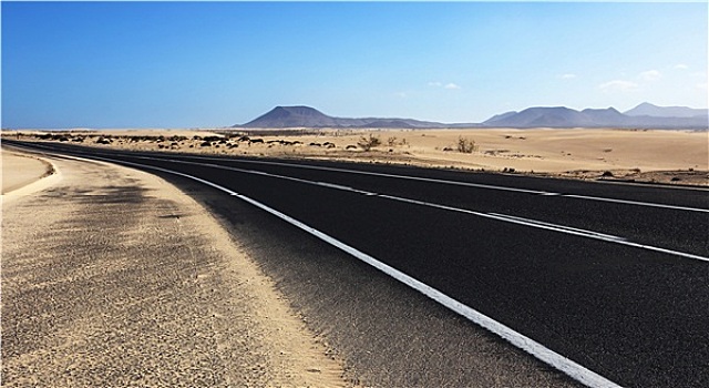 道路,沙漠