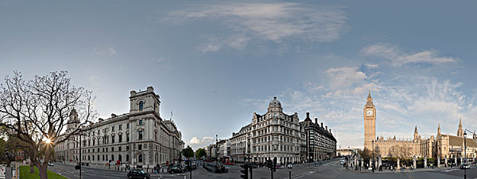 具有现代气息的英国伦敦标志性建筑大本钟