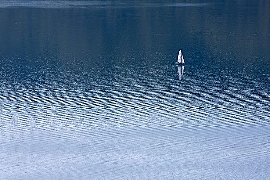 帆船,波纹,水,康士坦茨湖,巴登符腾堡,德国,欧洲