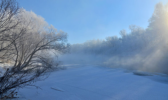 雾凇美景--黑河大平台景区