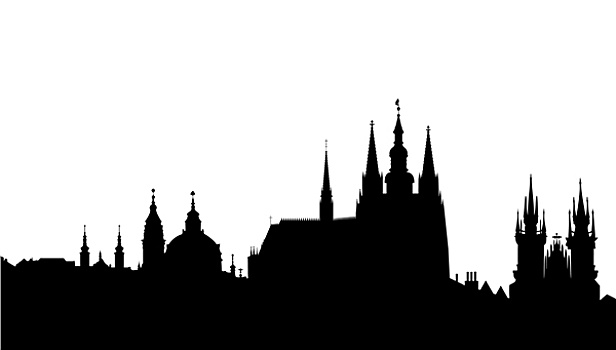 布拉格,天际线,著名地标建筑
