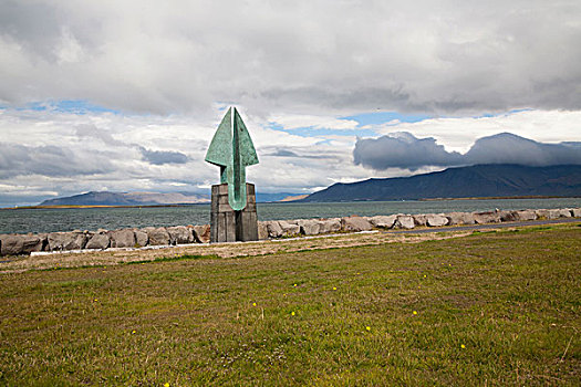 雕塑,雷克雅未克,冰岛,欧洲