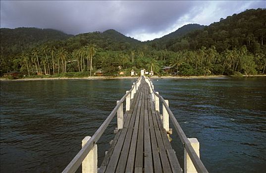 栈桥,空中,巴唐,岛屿,马来西亚