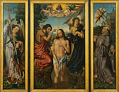 三件套,洗礼,耶稣,艺术家,法兰克福