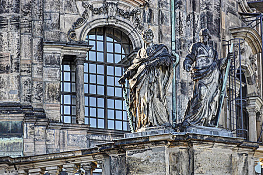 德国,萨克森,德累斯顿,霍夫教堂,雕塑