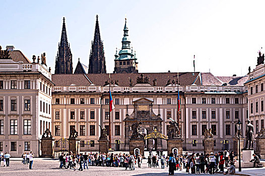 布拉格城堡,拉德肯尼,大教堂,布拉格,捷克共和国,欧洲