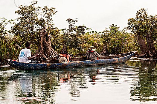 非洲,利比里亚,蒙罗维亚,旅游,照相,传统,独木舟,船,河