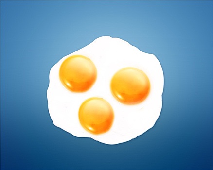 煎鸡蛋,橙色背景