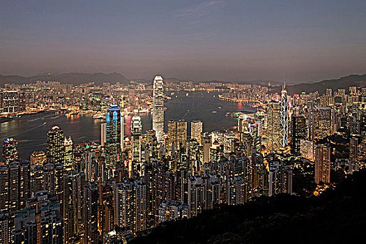 城市,维多利亚港,顶峰,香港