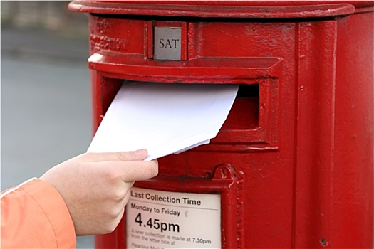 信,红色,英国人,邮筒