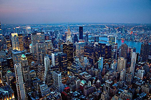 纽约,俯视图,曼哈顿,建筑物