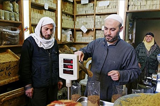 肥皂,调味品,集市,阿勒颇,世界文化遗产,叙利亚,中东,亚洲
