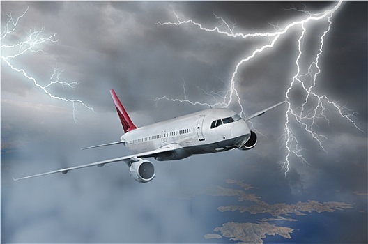 飞机,飞,风暴