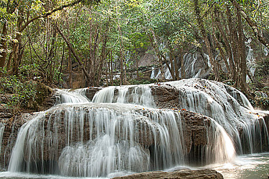 瀑布,丛林,泰国