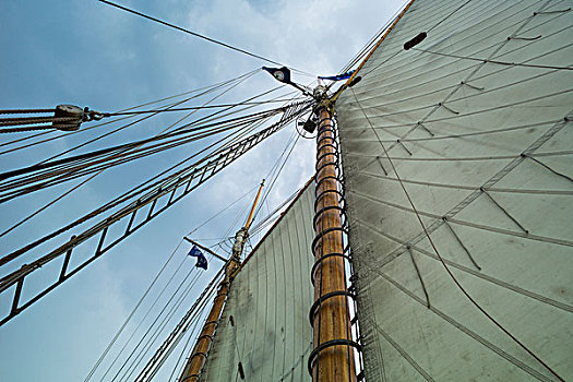 马萨诸塞,纵帆船,节日,帆,桅杆
