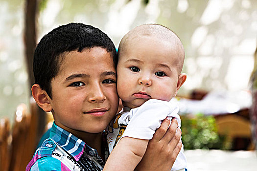 男孩,婴儿,乌兹别克斯坦,亚洲
