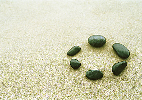 鹅卵石,圆,海滩