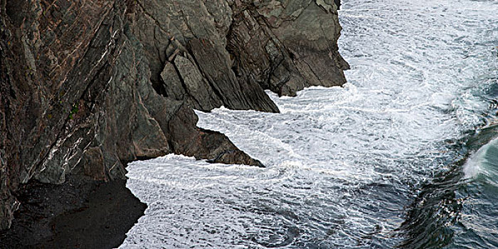 岩石构造,海岸,小路,港口,纽芬兰,拉布拉多犬,加拿大