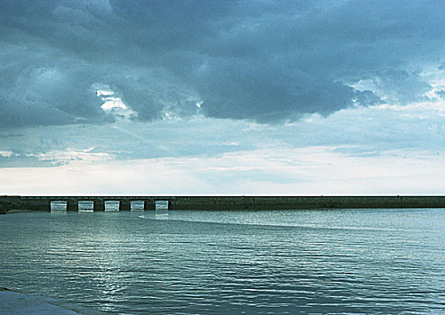 桥,海景