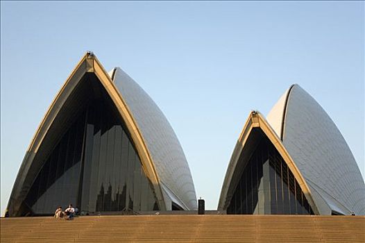 澳大利亚,新南威尔士,悉尼,坐,夫妇,台阶,剧院,拱形,屋顶