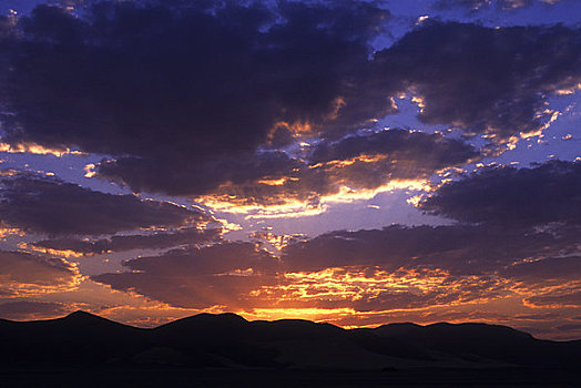 纳米比亚,山谷,日落