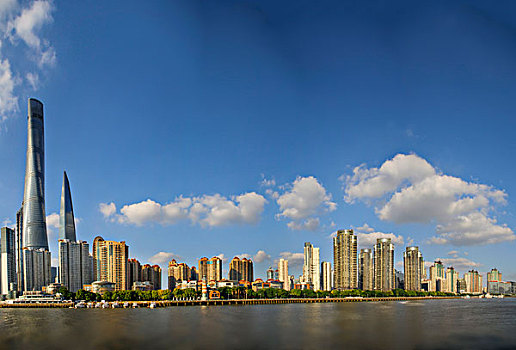 浦东陆家嘴,上海建筑,浦江风景