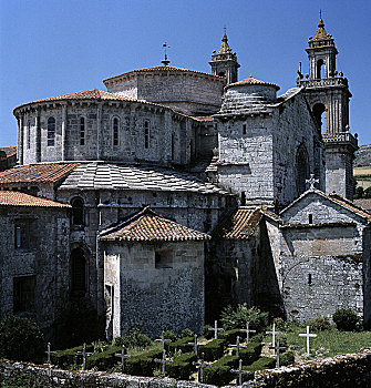 外景,教堂,圣玛丽亚修道院,奥伦塞,特写,圆屋顶