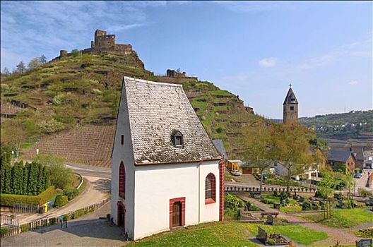 教堂,下方,遗址,城堡,德国