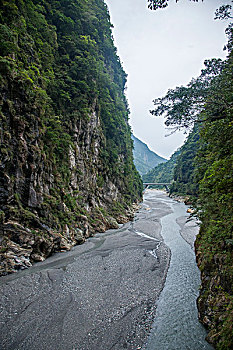 台湾花莲县太鲁阁国家公园大理石峡谷