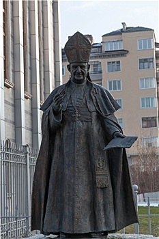 雕塑,教皇,正面,大教堂,索非亚,保加利亚