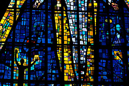 挪威,特罗姆瑟,教堂,北极,大教堂,室内,特写,彩色玻璃窗