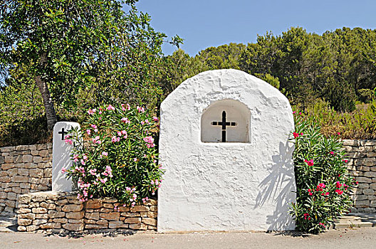 教堂,圣洛伦佐,伊比萨岛,巴利阿里群岛,西班牙,欧洲