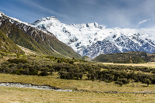 风景,库克山国家公园,新西兰